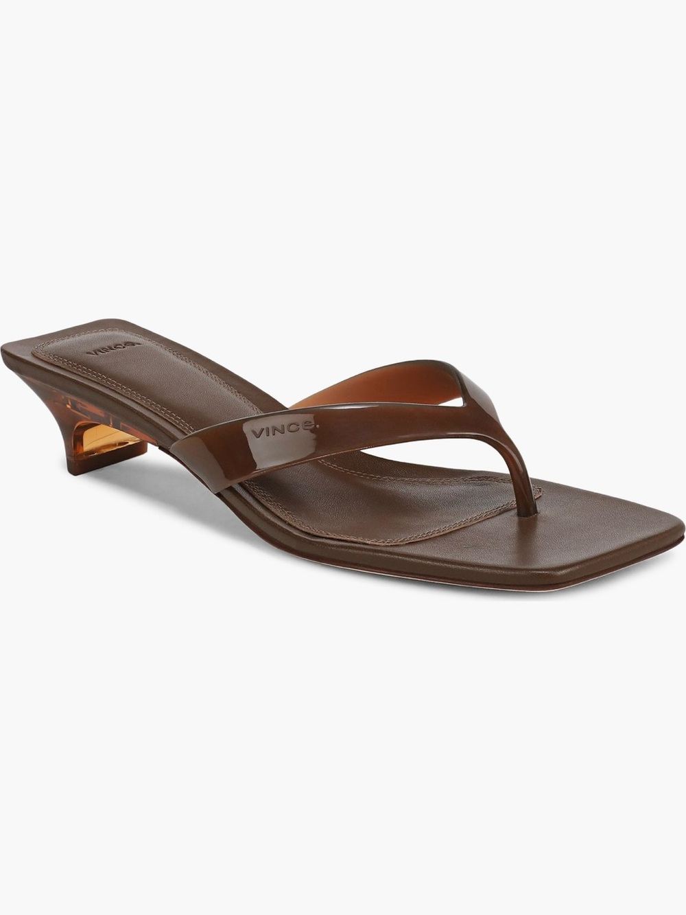 Vince Brown Square San Juan Jelly Sandal